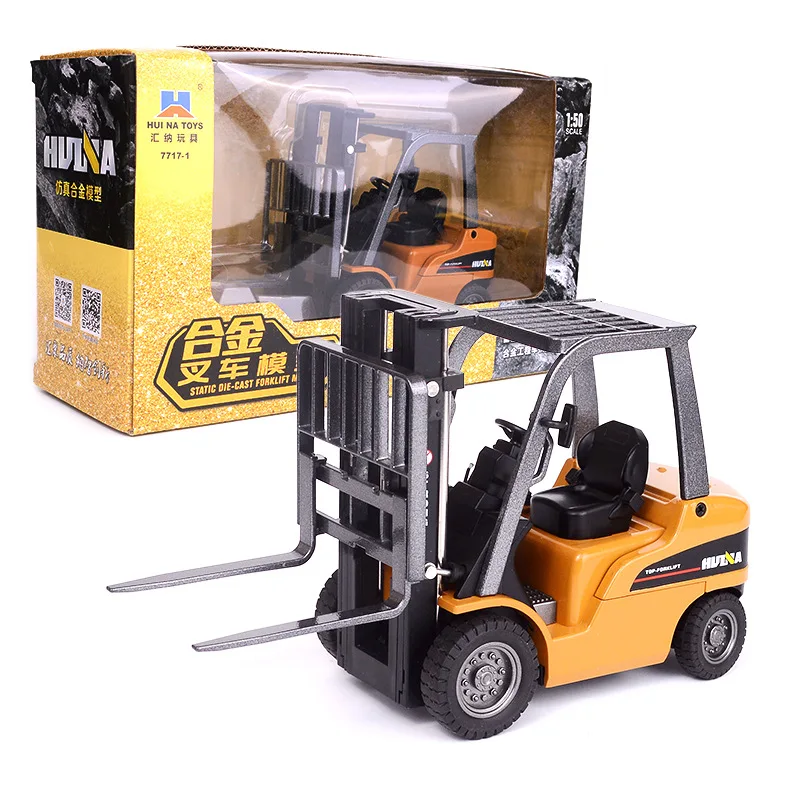 

Вилочный погрузчик машина сплава модель 1:50 инженерные (7717-1) литой грузовик Бесплатная колеса крепкий корпус