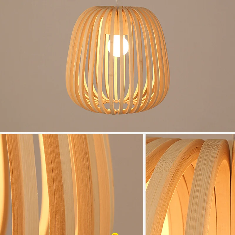 Бамбуковый Плетеный ротанговый абажур подвесной светильник деревенский