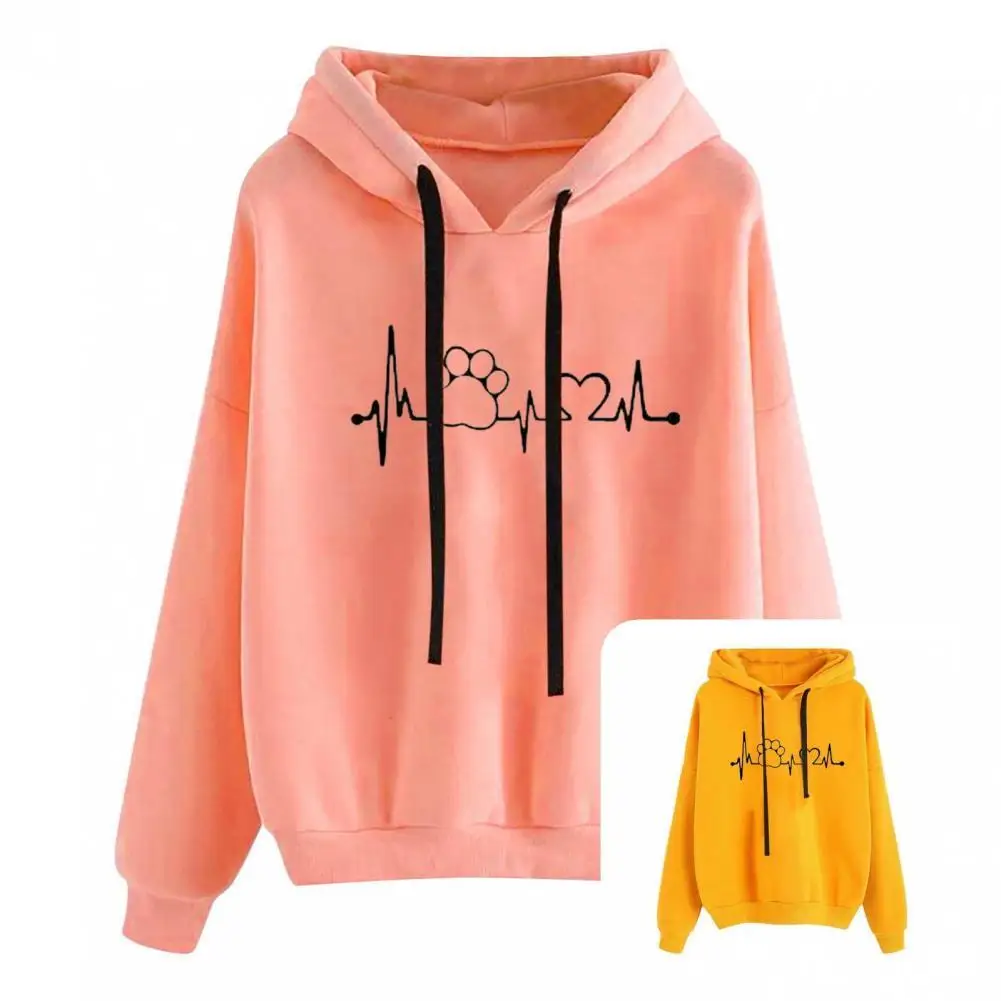 

Stylish Hoodie Long Sleeve Spring Autumn Temperament Pure Color Sweatshirt Women Hoodie Women Sweatshirt
