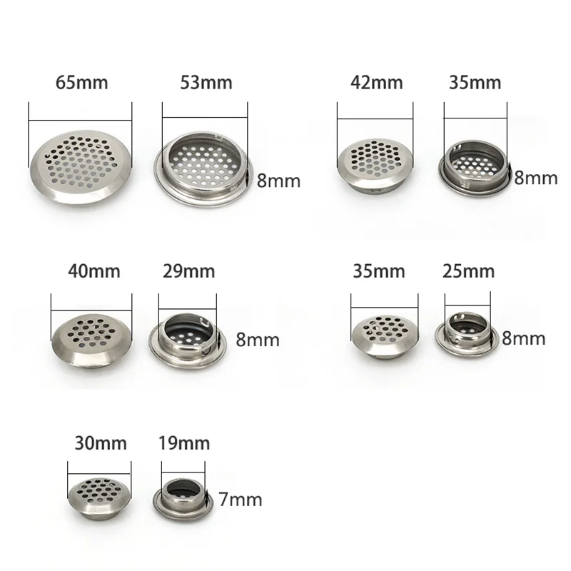 Вентиляционные отверстия круглая вентиляционная сетка из нержавеющей стали для