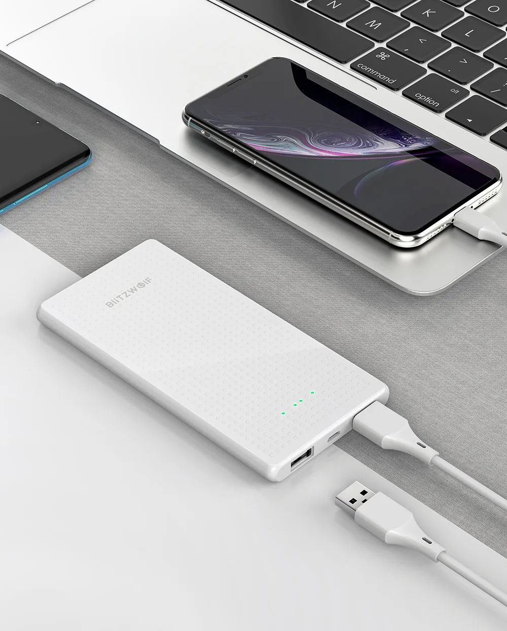 BlitzWolf BW-P7 5000mAh тонкий дизайн USB банк питания для iPhone 11 Pro X XS Max 8 Plus для samsung S9/S9+ S8 Note 9-белый