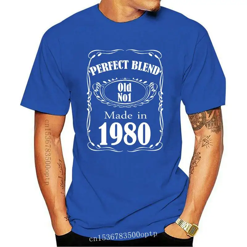 

Short Sleeve O-Neck Tops Tees Men 100% Cotton 1980 1981 1982 1983 1984 Tshirt Birthday Age Year Party Gift Hip Hop Tshirts