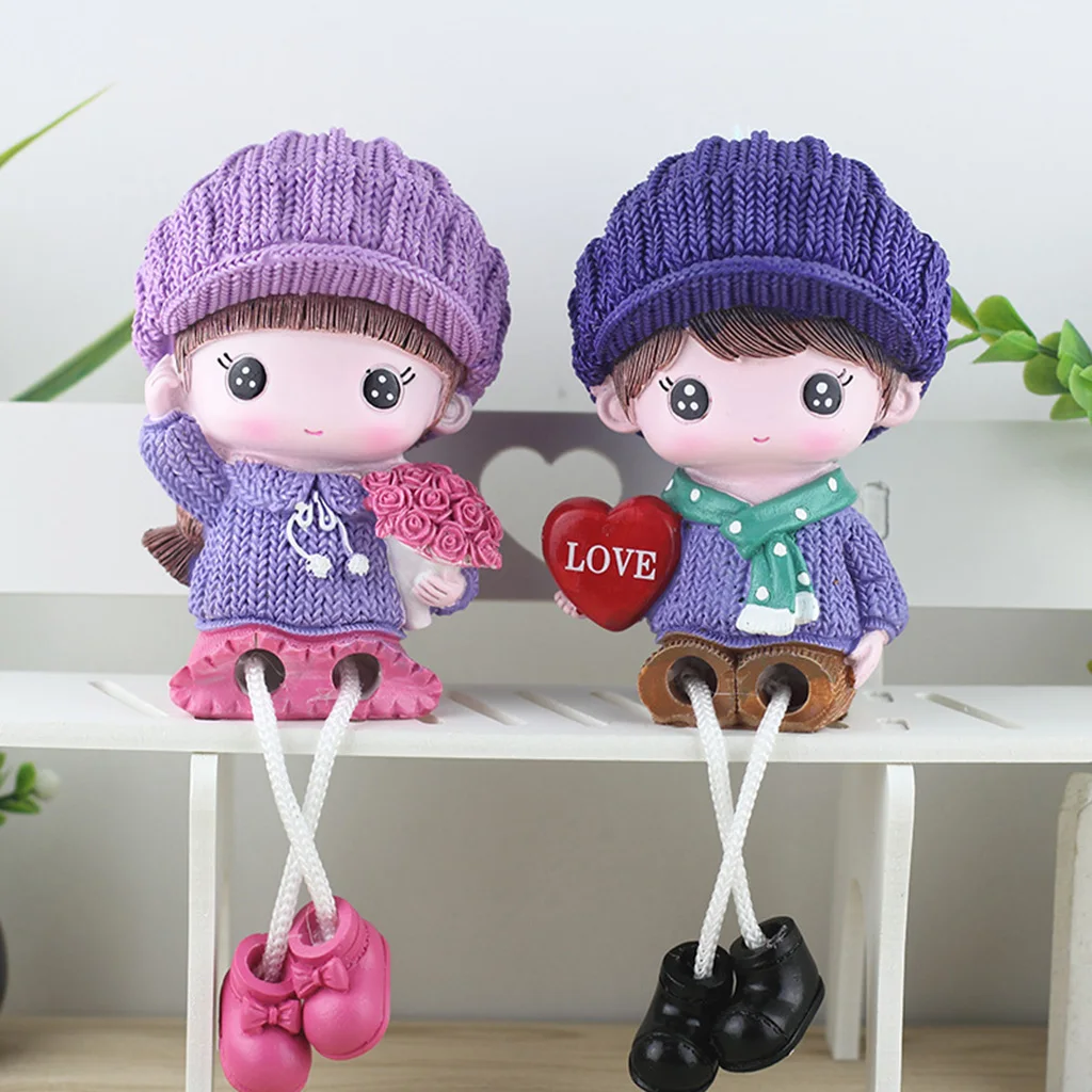 

Dangling Figurine Livingroom Bedroom Shelf Doll Sitting Figurines Ornament