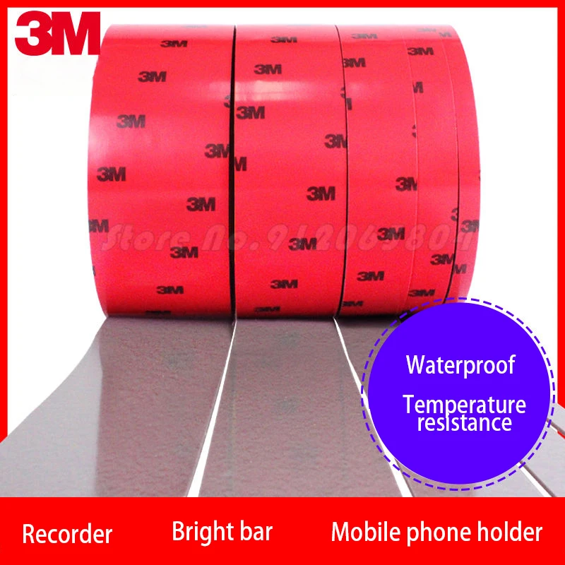 

3mX0.8MM Strong Double Sided Tape Width 6mm 8mm 10mm 12mm 15mm 20mm 30mm 40mm for Home Car Decorative tape Motherboard repair