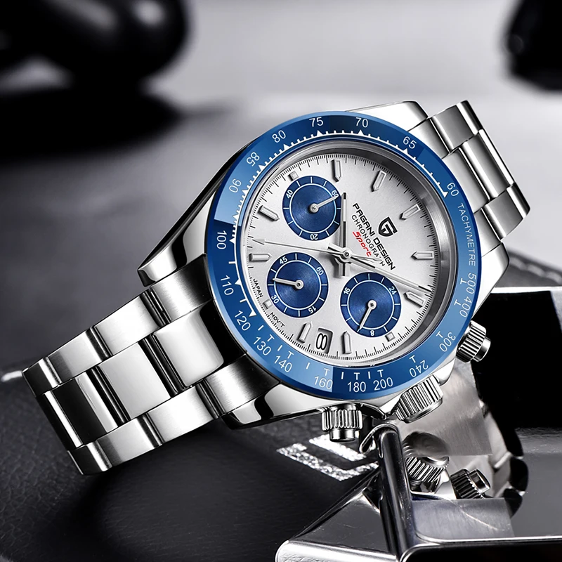 Часы наручные PAGANI Мужские кварцевые дизайнерские водонепроницаемые из