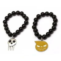 anime soul eater death the kid cosplay bracelet charm handmade bead bracelets for men women bangle jewelry accessories gifts