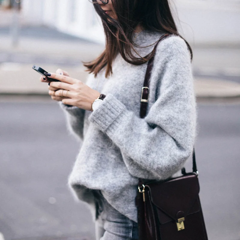 ZOGAA 2019 новый бренд женский теплый свитер пуловер рукав летучая мышь зимняя одежда