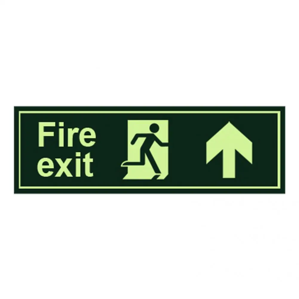 

Useful High Contrast Colors Secure Guidance Sticker Rectangle Shape Fire Exit Sign Sticker Waterproof for Mall