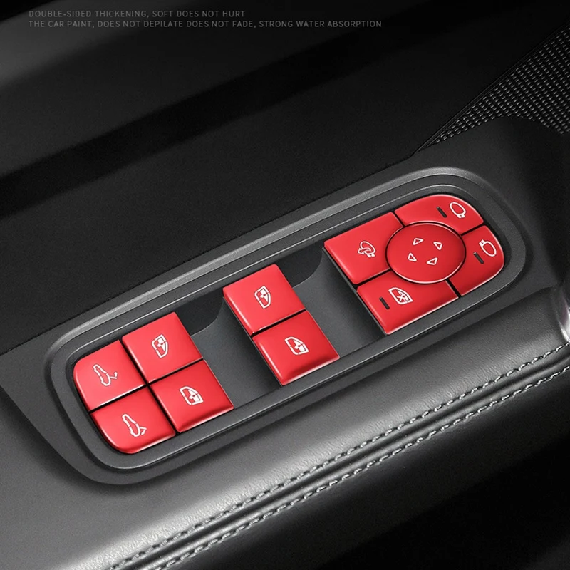 

Car Aluminum Alloy Window Lifter Buttons Sequins Decoration Trim Chrome Interior Cover for Porsche-Panamera Cayenne