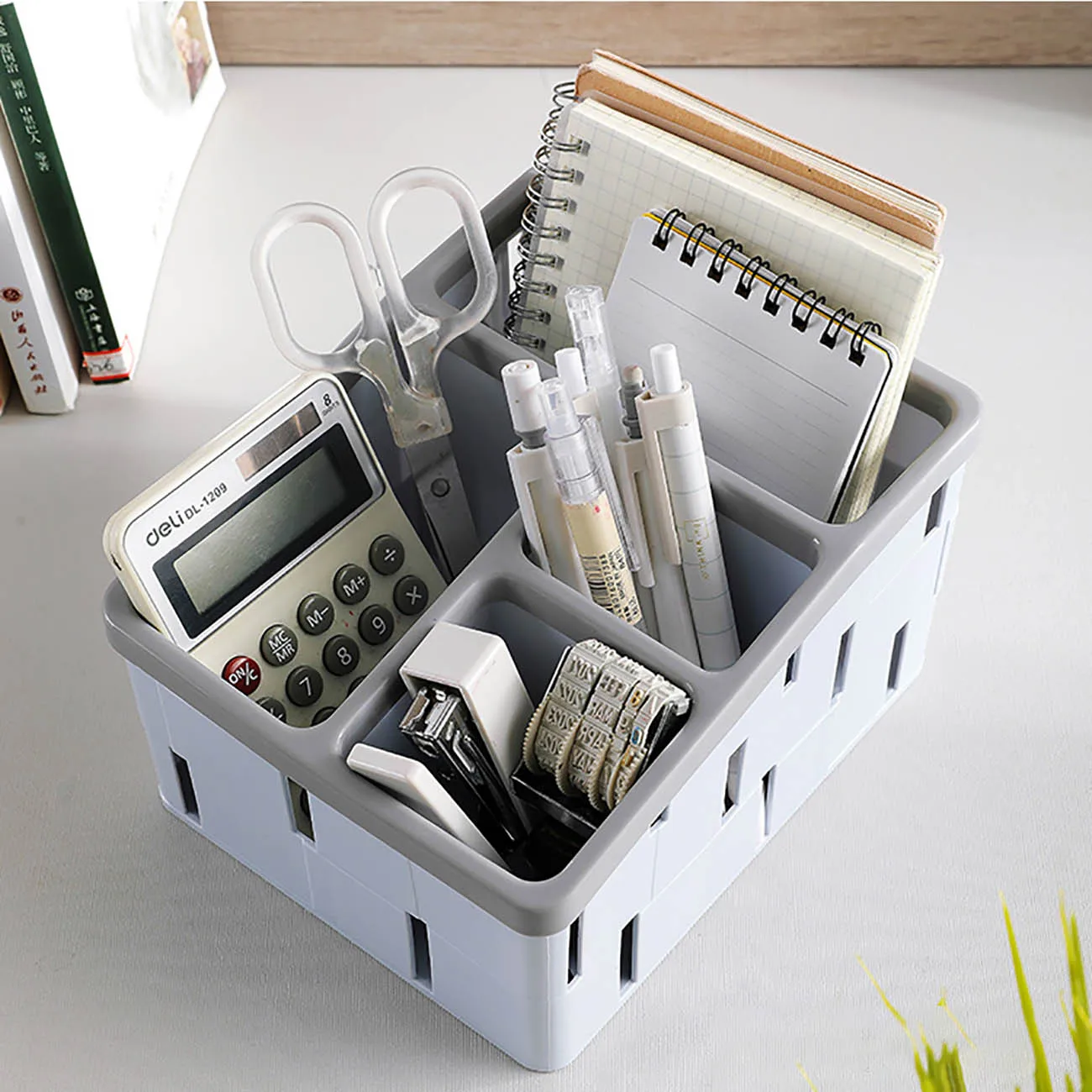 4 сетки пластиковый Настольный ящик для хранения мусора офисная канцелярская