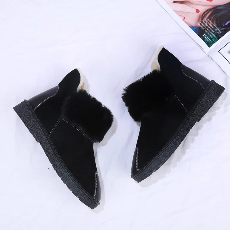 

2019 Winter Boots Short Plush Warm Increase Non-slip Booies Women Snow Boots Shoes Woman Boots Fashion Thick Boots U11-69