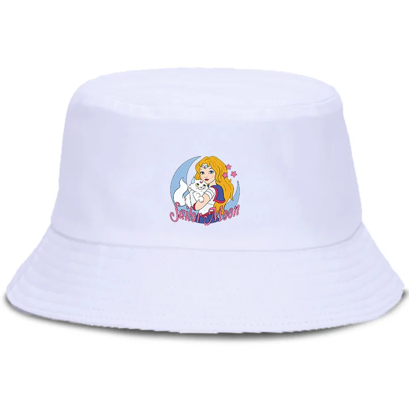

Anime Fashion Sun Hat Harajuku Short Sleeve Cute Cat Top Female Unisex Fisherman Hat 2020 Panama Hat