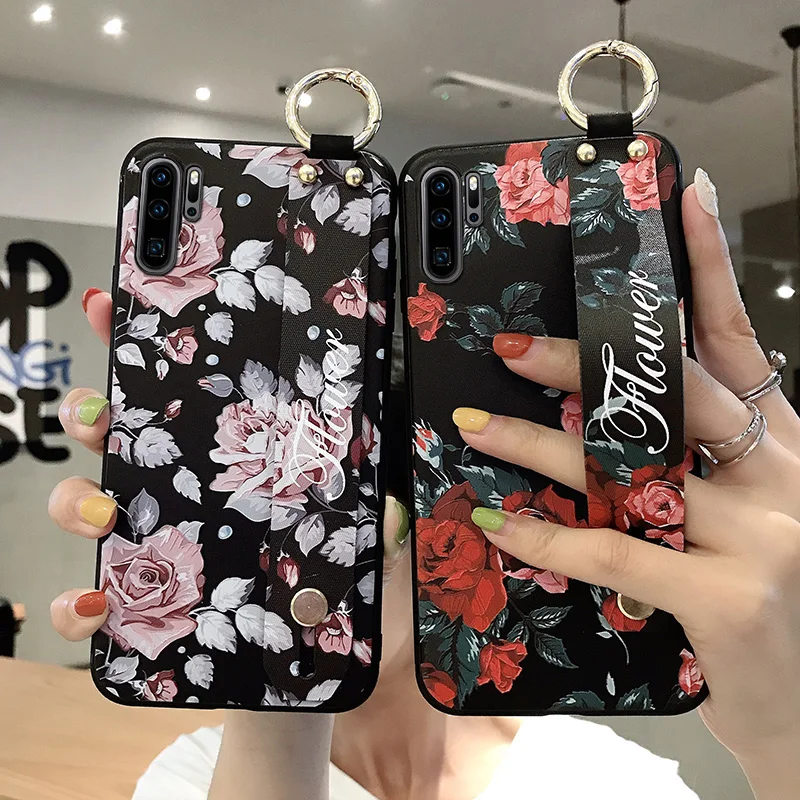Ремешок на запястье Мягкий ТПУ чехол для телефона huawei P20 P30 Pro Lite Honor 10 20 mate 30 Nova 3i 5i 2s
