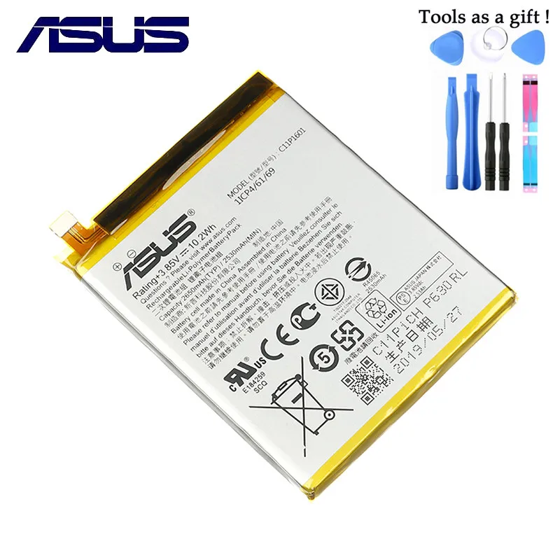 Оригинальный аккумулятор большой емкости ASUS C11P1601 для ZENFONE 3 ZENFONE3 ZE520KL Z017DA ZenFone live