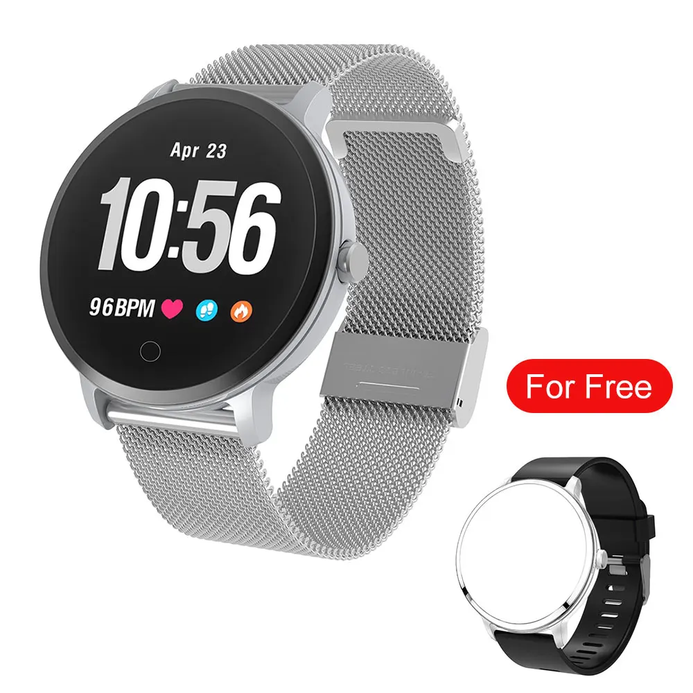 SW302sliver Bingofit умные часы, пульсометр, кровяное давление, Femme, шагомер, часы, мульти спортивный фитнес-трекер, умный браслет для мужчин - Цвет: SW302sliver