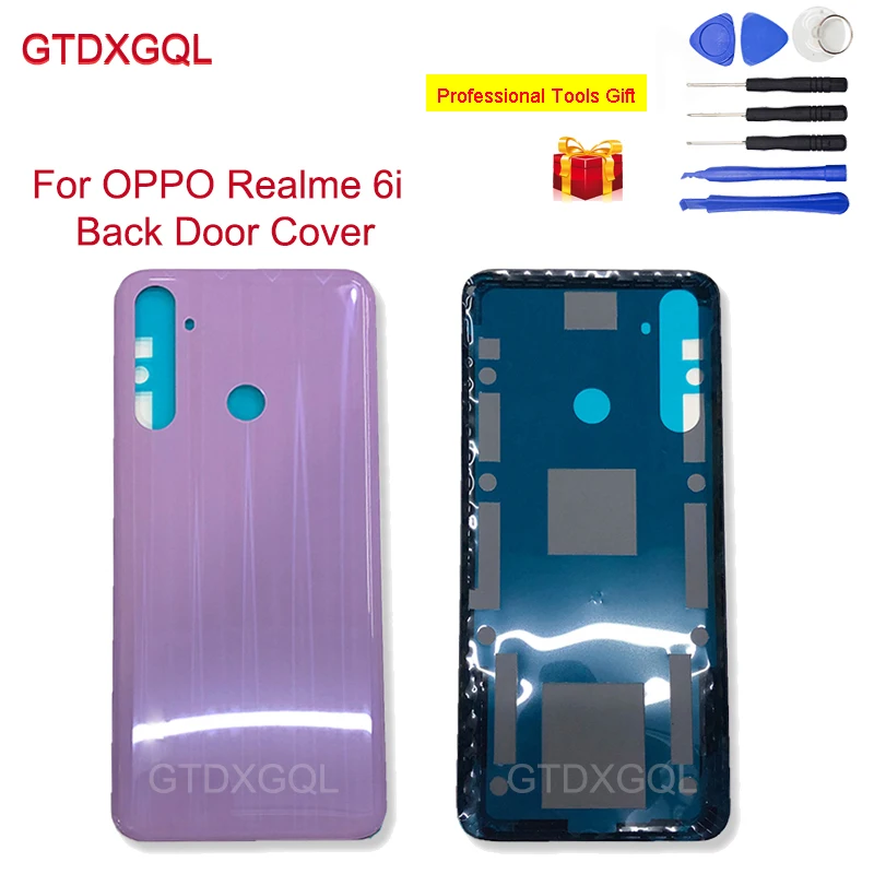 

6.5 inches Original For Oppo Realme 6i RMX2040 Back Door Cover Rear Battery Housing Mobile Phone Case Replacement