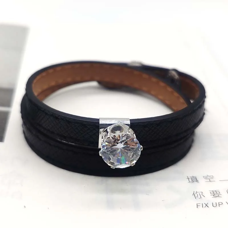 2020 г. плетеные вручную многослойные кожаные браслеты для женщин стразы в виде