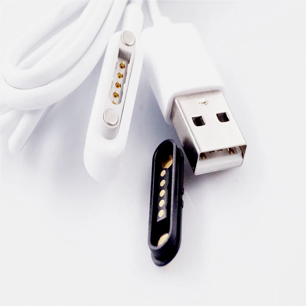 2 шт. кабель USB мужской разъем для магнита пружинный Pogo Pin 5 Pin длина 1 м передача данных и зарядка питания
