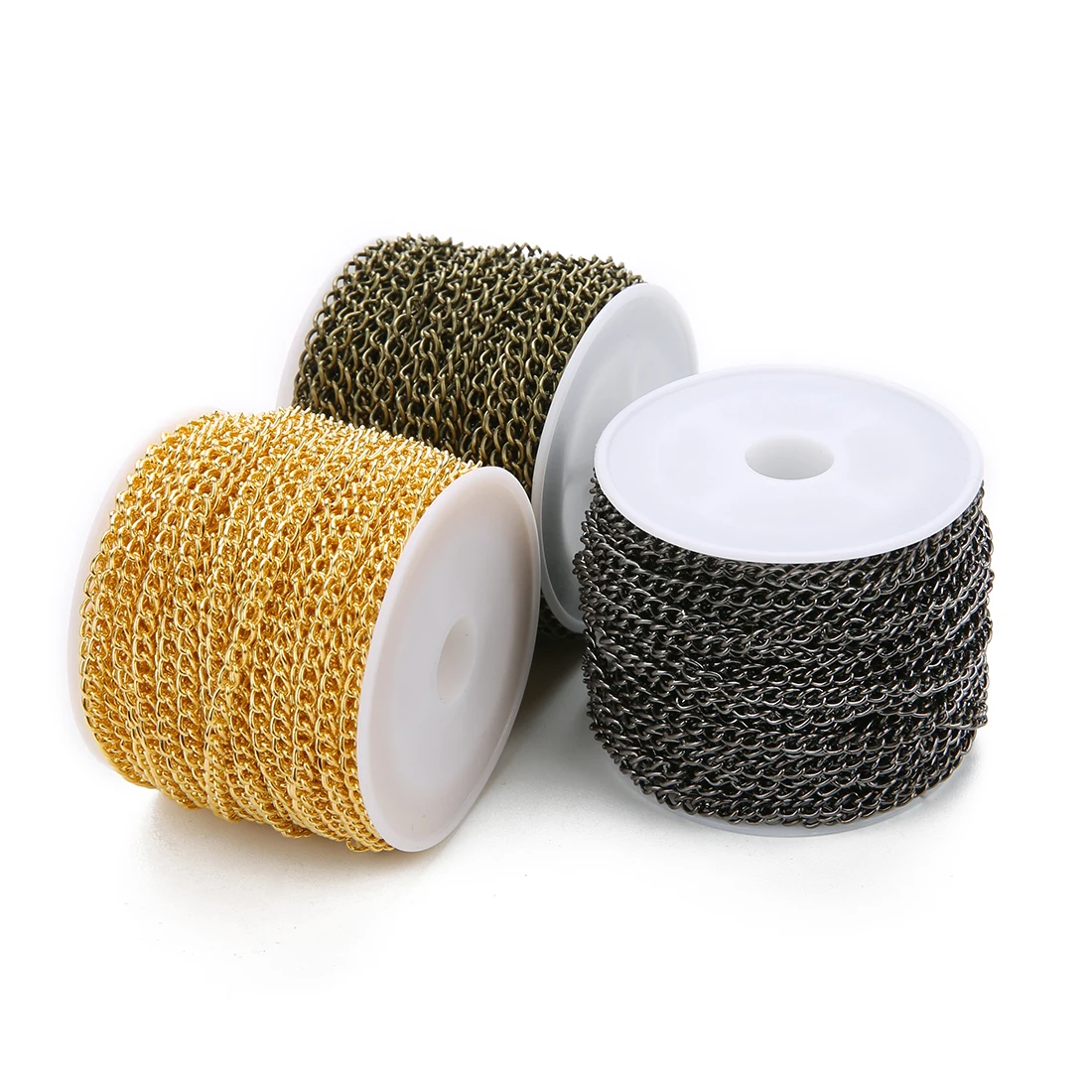 10 ярдов/рулон 3x4 мм Rolo Link ожерелье объемная цепь подходит для мужчин и женщин DIY