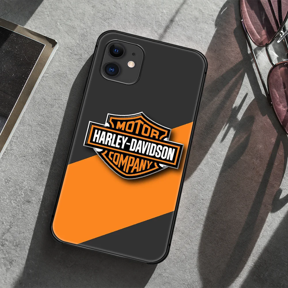 

Harley Phone Case Cover Hull For iphone 5 5s se 2020 6 6s 7 8 12 mini plus X XS XR 11 PRO MAX black Etui Trend Bumper Soft Funda
