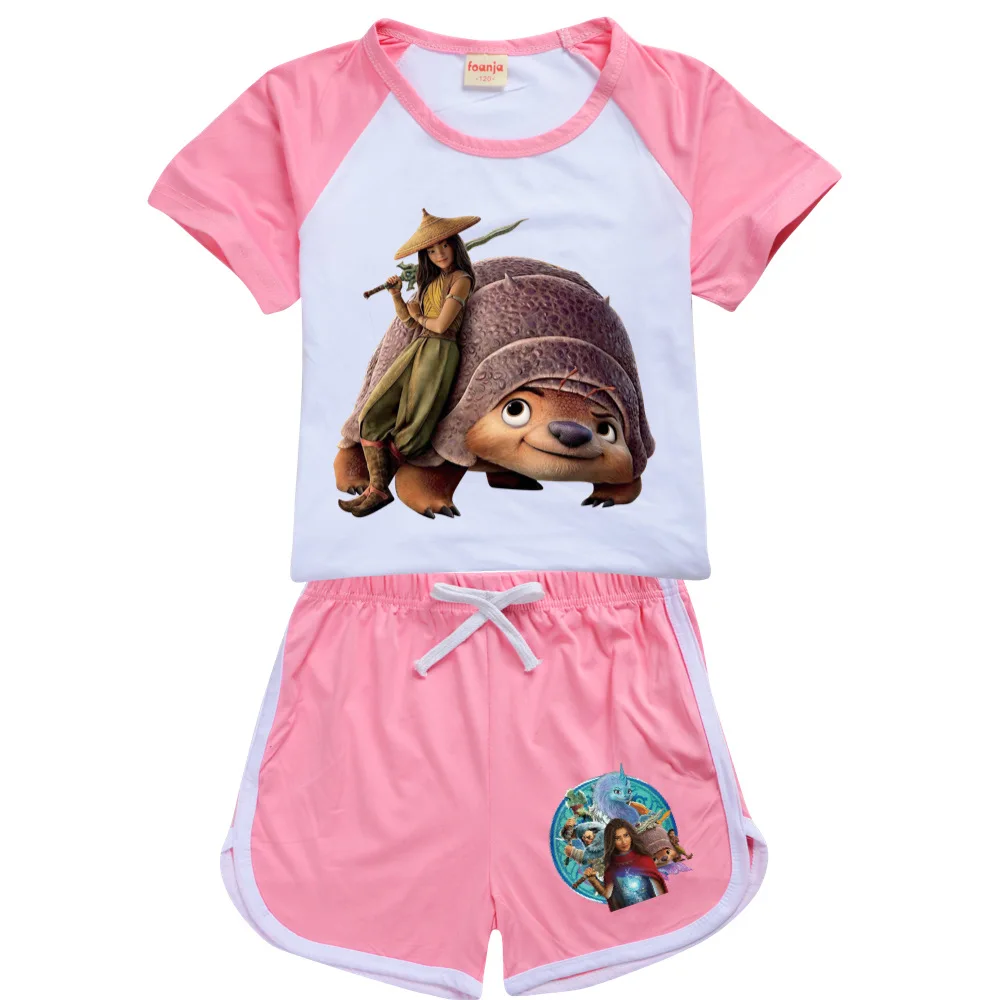 Детские комплекты одежды для девочек и мальчиков спортивный костюм Raya The Last Dragon