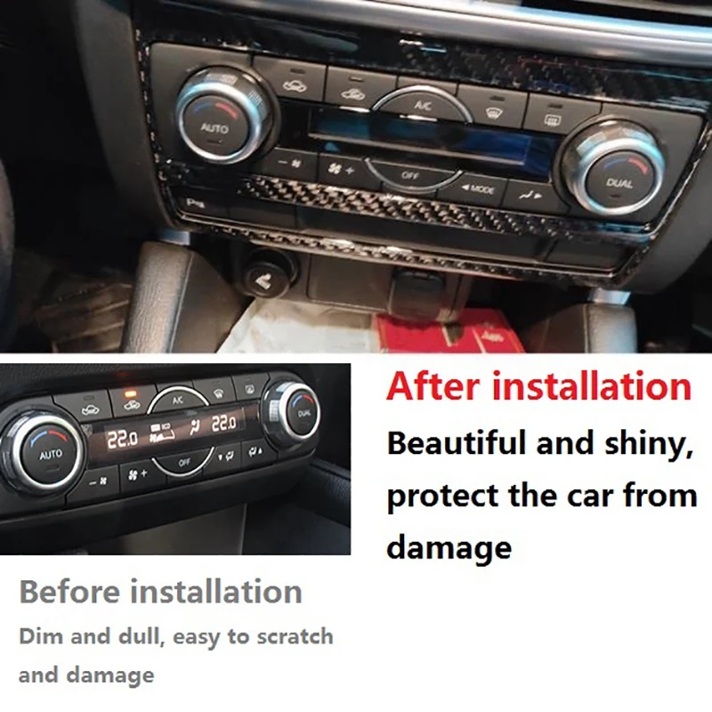 Для Mazda CX5 CX-5 2015 2016 отделка панели переключателя из углеродного волокна