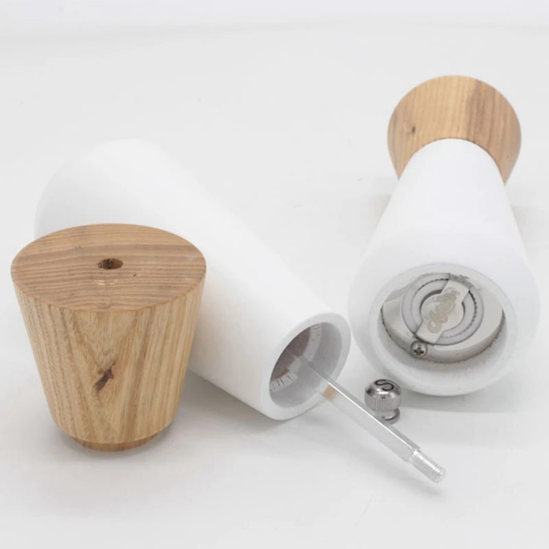 

2Pcs Salt and Pepper Grinder Set, Manual Salt and Pepper Mills- Wooden Shakers Salt Grinder Wooden Pepper Salt Grinder