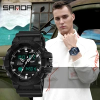 sanda fashion military mens watches 30m waterproof sports watch for men led electronic wristwatches relogio masculino 780