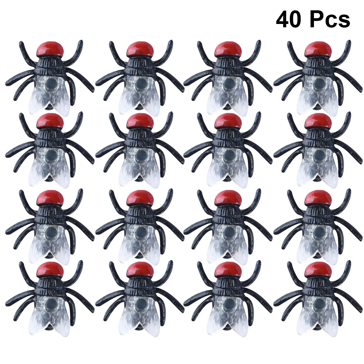

100pcs Children Kids Funny Evil Spoofed Toys Hilarious Realistic Fly Simulation Prank Trick Toys (Black)