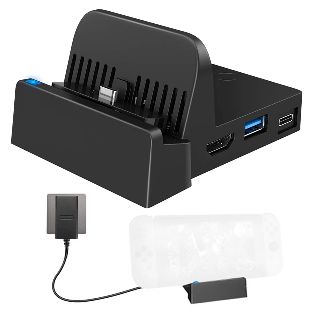 

Игровая консоль, конвертер, портативная дорожная охлаждающая конструкция, зарядная док-станция USB 3.0 Type C Hub 4K для ТВ-адаптера для коммутатора