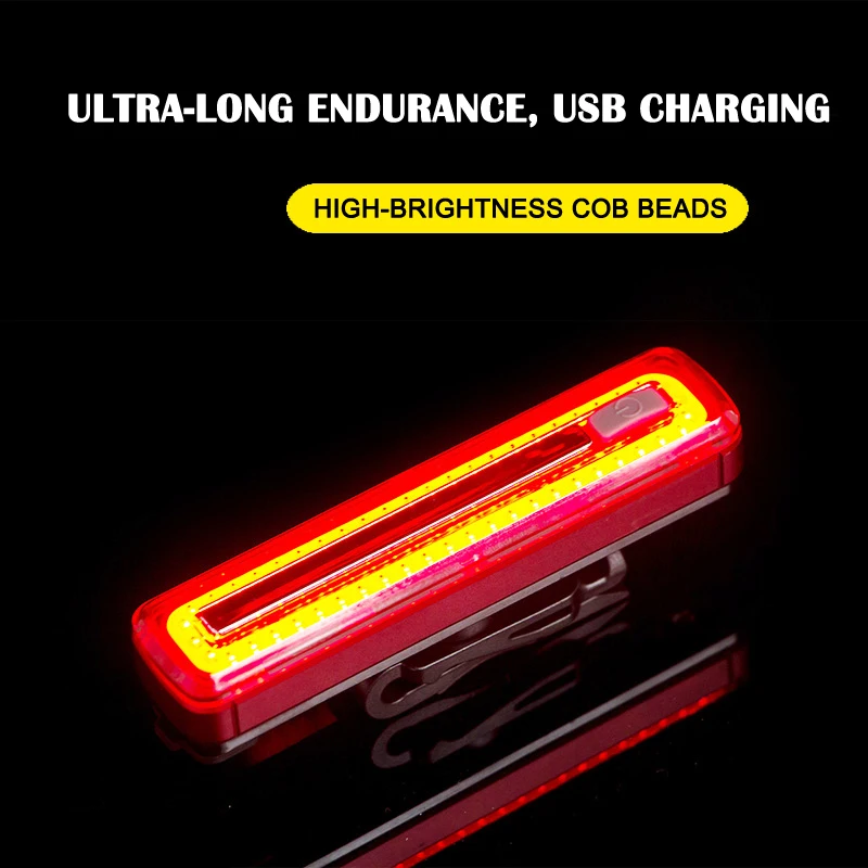 Велосипедный Задний Передний USB Перезаряжаемый COB велосипедный светильник