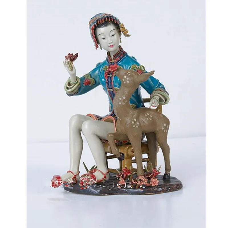 

Chinese Creative Ceramics Classical Women's Body Lin Naihe Folk Craft Gift Home Living Room Shop Decorations M3027