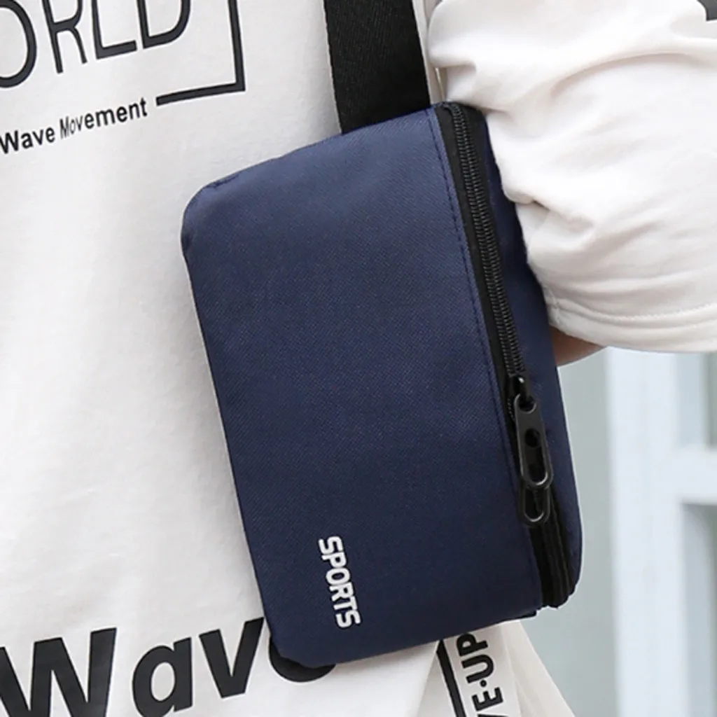 Поясная сумка для мужчин и женщин простая повседневная модная холщовая