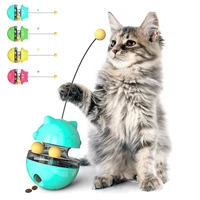 cat toy treat dispenser tumbler ball leaking food cat interactive toy iq treat dispensing pet slow feeder automatic spinning