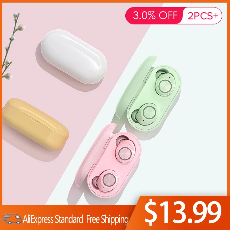 TWS беспроводные наушники Bluetooth 5 0 сенсорное управление с микрофонами гарнитура шумоподавление Hi Fi стерео TW60|