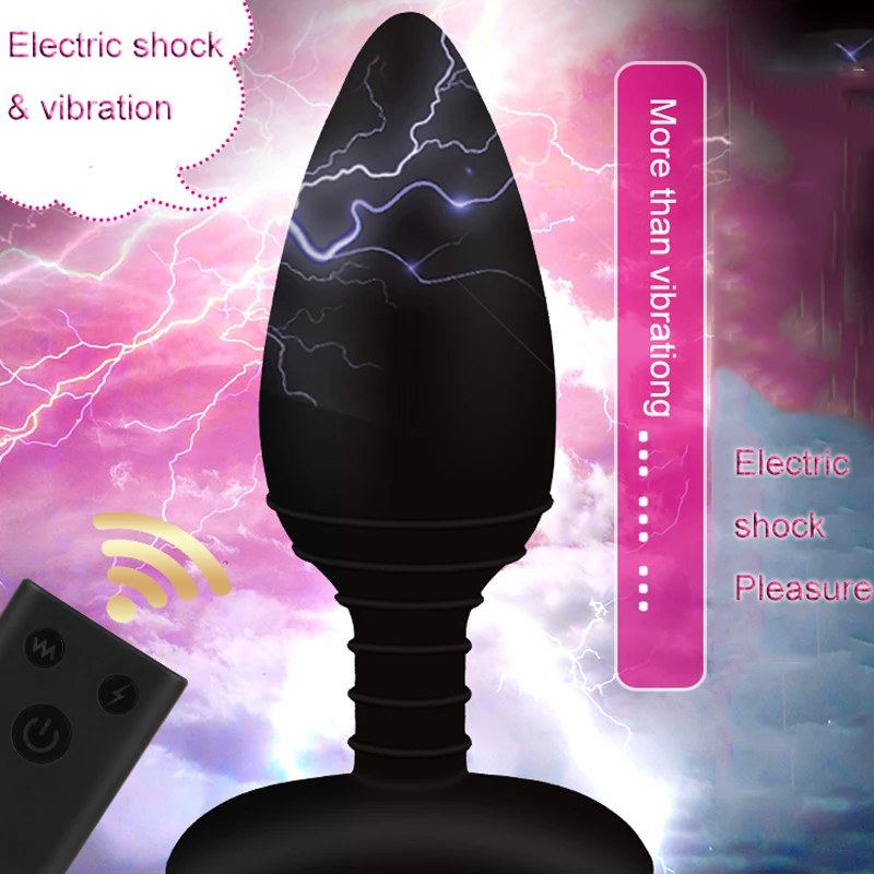 Вибрирующие товары для анального секса электрические ударные анальные пробки