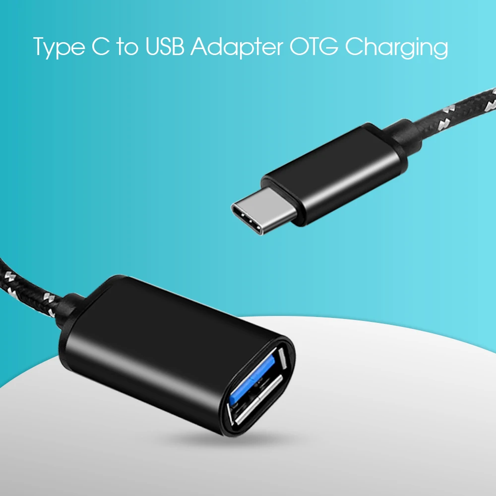 Мини USB адаптер OTG Тип C к кабель папа 2 0 Женский для передачи данных конвертер Macbook