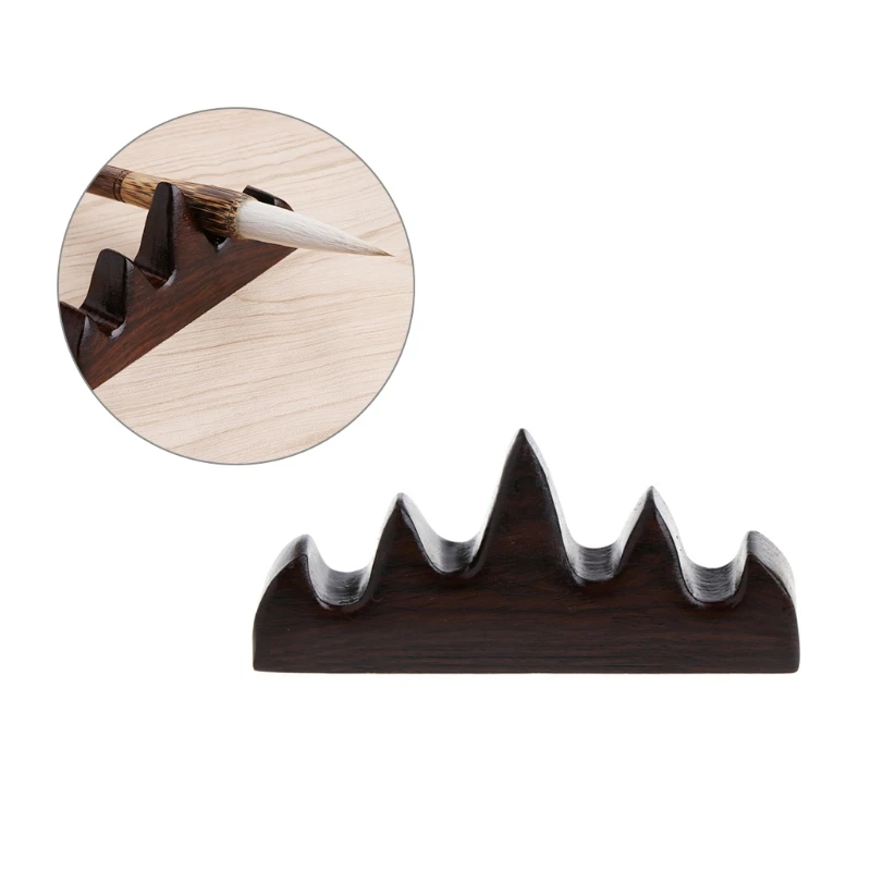 Vintage Wooden Brush Rest Stand Chinese Calligraphy Pen Rack Holder K92C | Канцтовары для офиса и дома