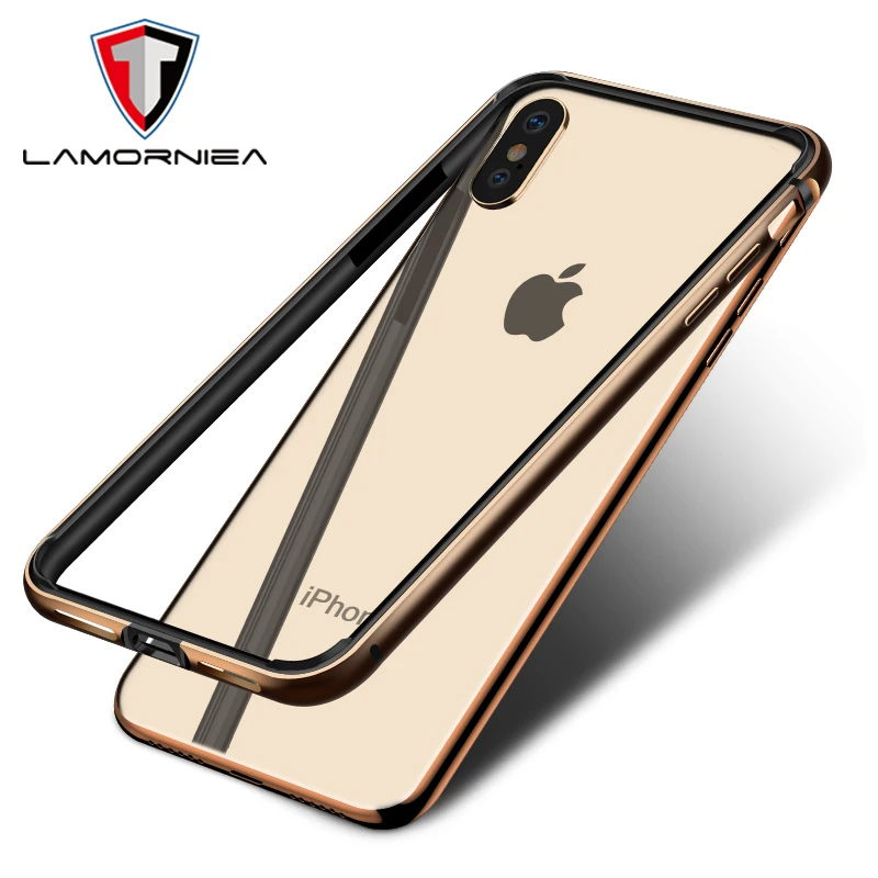 Алюминиевый бампер гибкий силиконовый чехол для iPhone 11 Pro Max XS XR Роскошный Жесткий