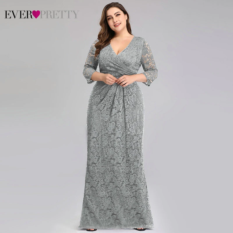 Длинные Выпускные платья русалки размера плюс элегантные вечерние кружевные с