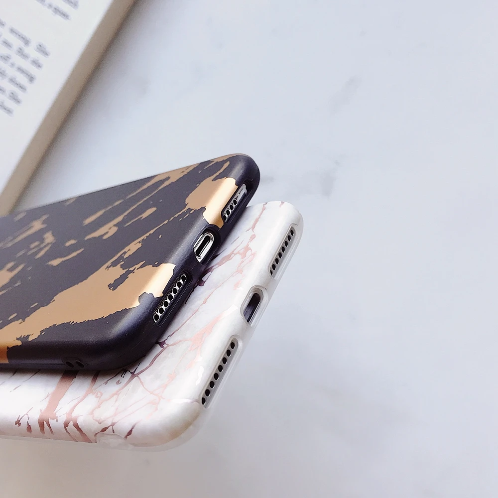 Для Funda iPhone X чехол горячего тиснения мраморный для Etui XR XS XSMax мягкий телефона