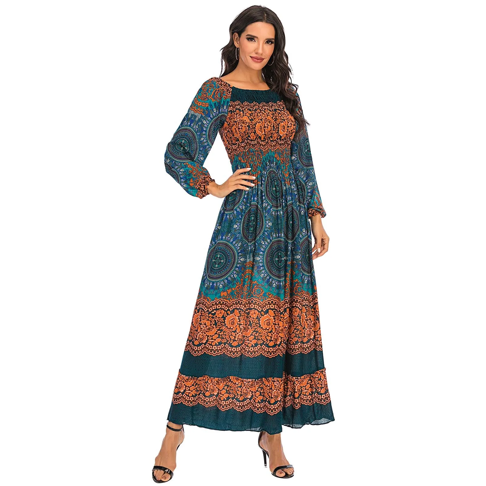 

top selling product Spring And Summer Women's Dress Bohemian Long Skirt Sunscreen Beach Skirt Support Wholesale Dropshipping