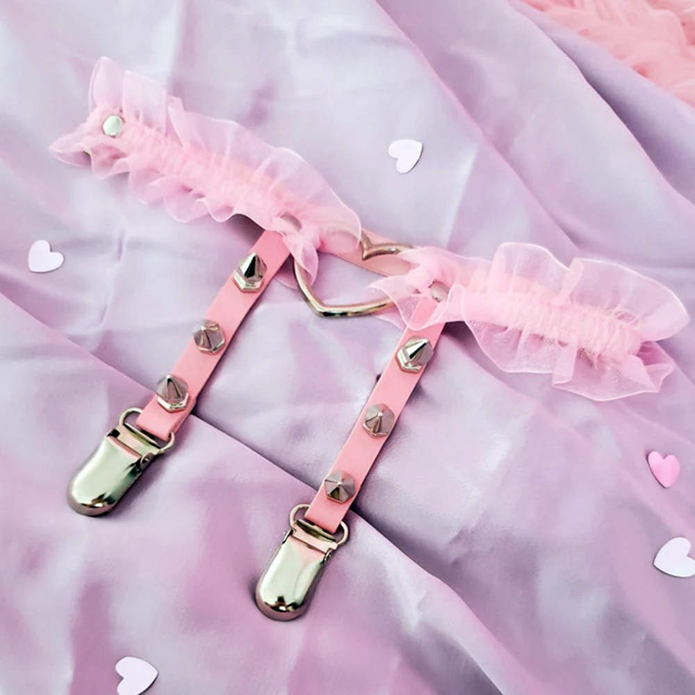 1 шт. панк подвязка женские ремни в стиле ретро с заклепками кружевные красочные