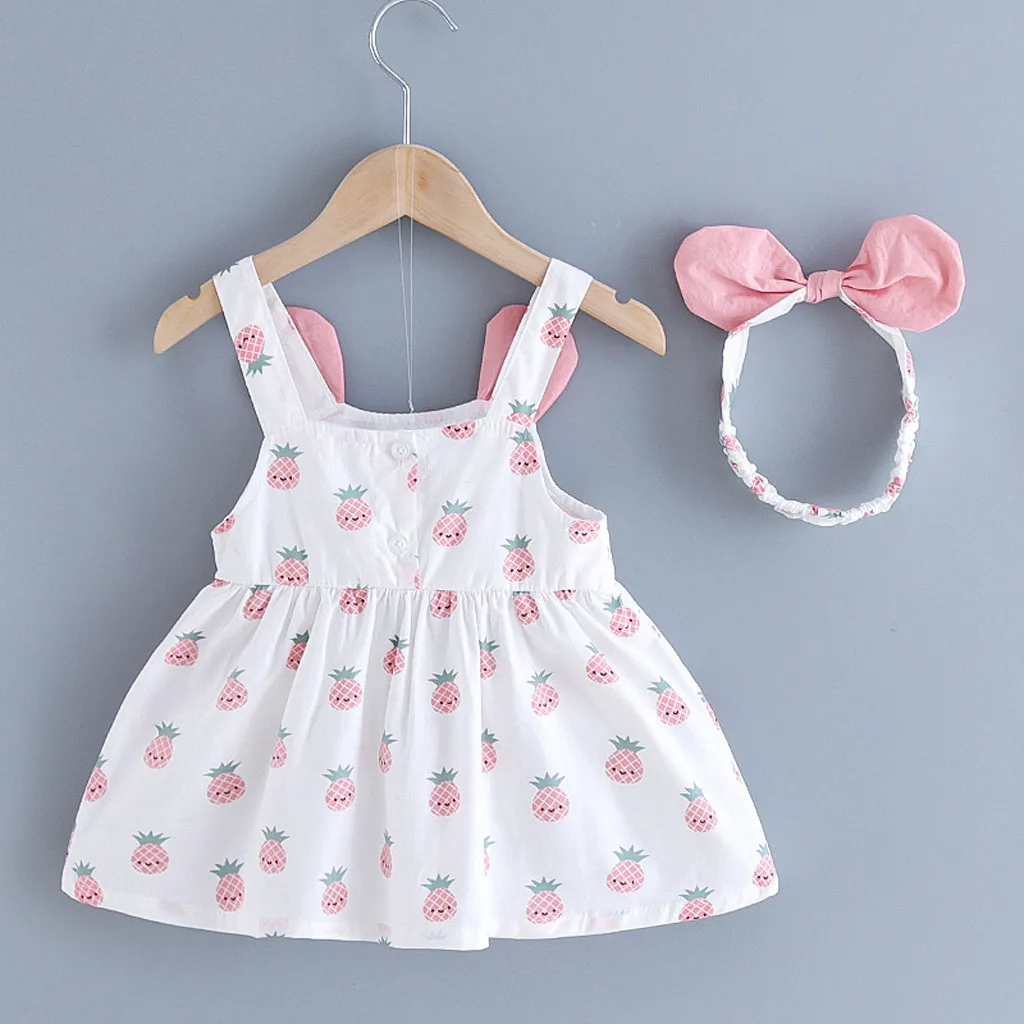 Новое летнее детское платье модные платья принцессы для маленьких девочек с