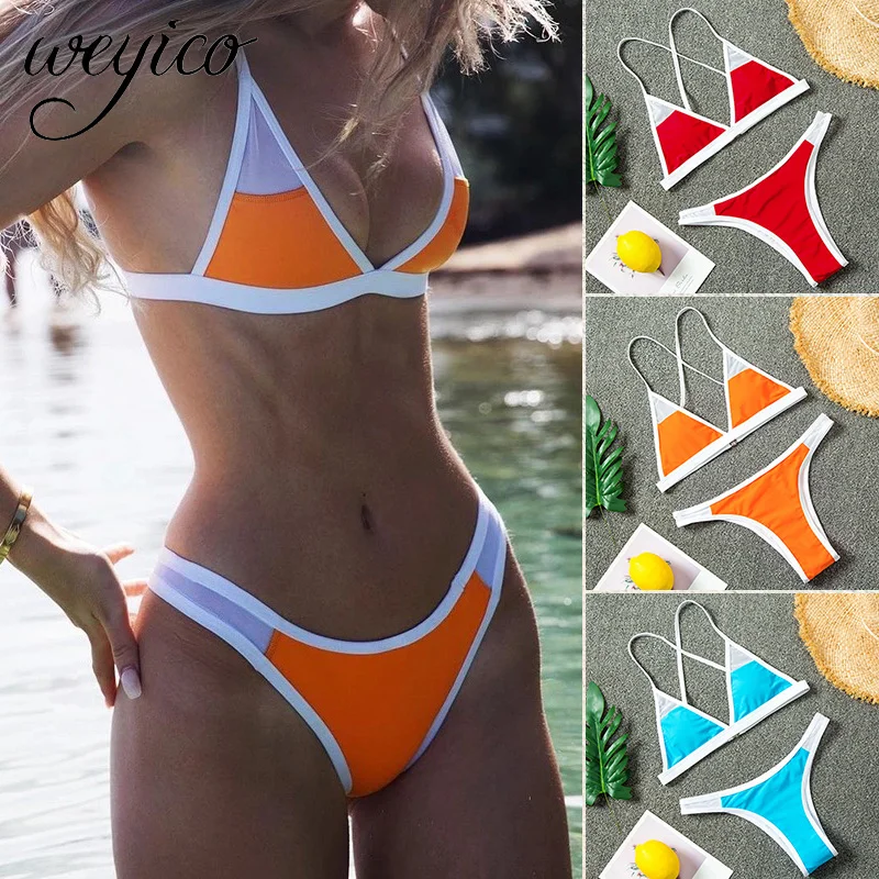 Микро Бикини треугольный женский купальник сексуальный сетчатый купальный