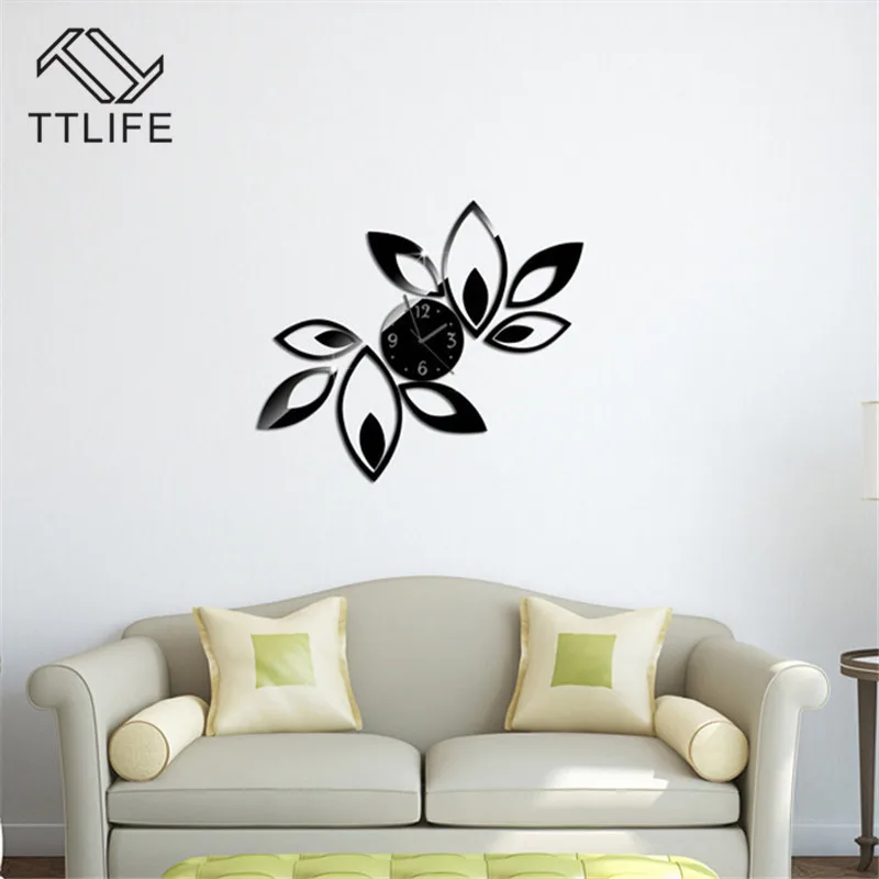 Простой Креативный цветочный настенный стикер TTLIFE для гостиной домашние