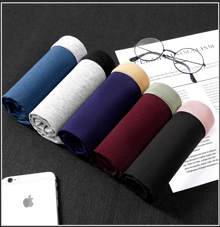 Мужские хлопковые дышащие трусы боксеры однотонные быстросохнущие