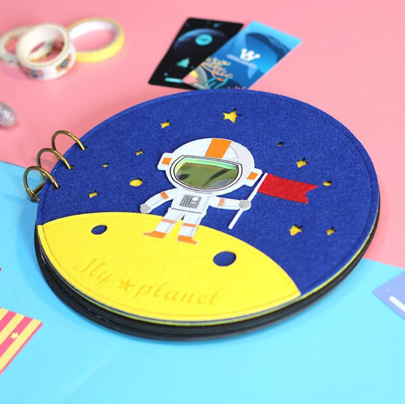 Creativity Photo Album For Kid My Planet Baby Child Growth Record Book Manual DIY Scrapbook Memory Replaceable Inner Pages Album