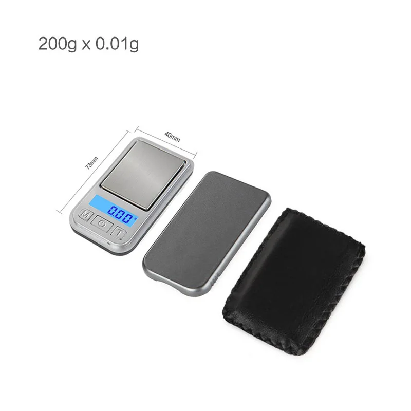 200gx0.01g Мини точные цифровые весы 0,001 г/0,01 г 50 г 100 г Карманные лабораторные весы лекарственные миллиграммовые электронные весы - Цвет: 200gx0.01g