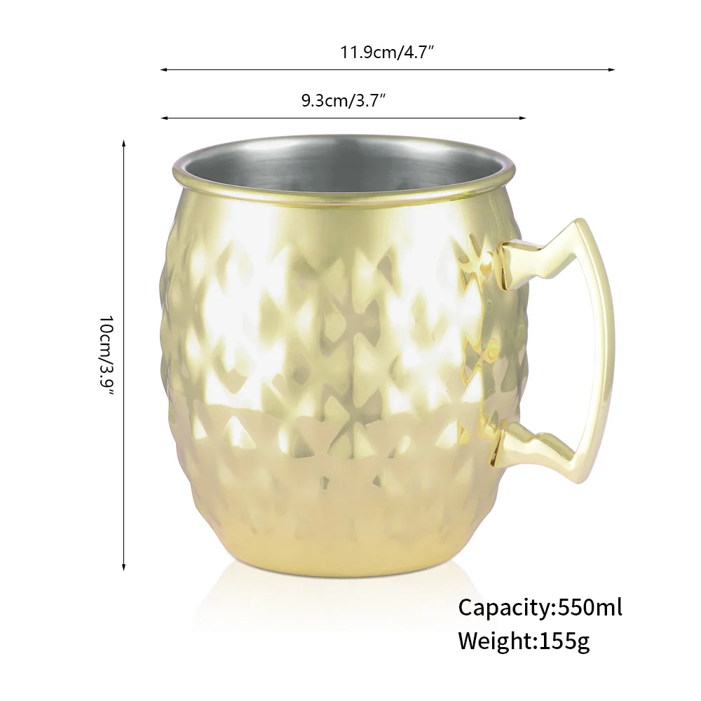 304 кружки для москского Мула из нержавеющей стали 18 унций с забитой подкладкой